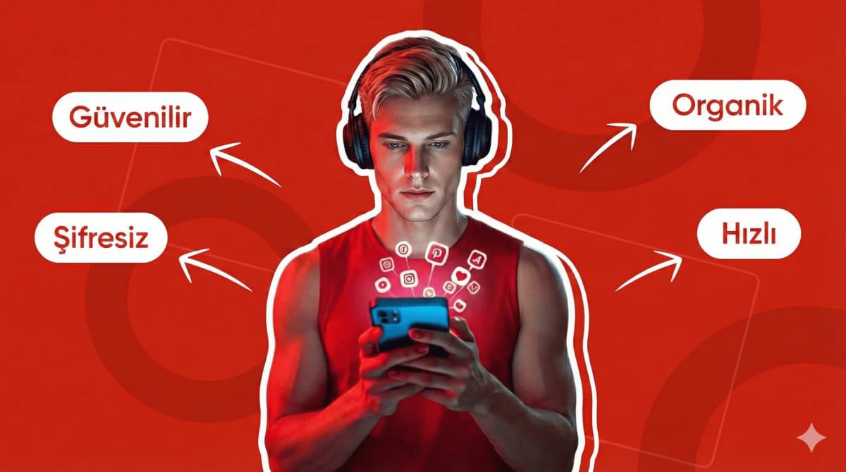 Sosyalin sosyal medya hizmetleri tanıtım görseli - Güvenilir, Organik, Şifresiz, Hızlı